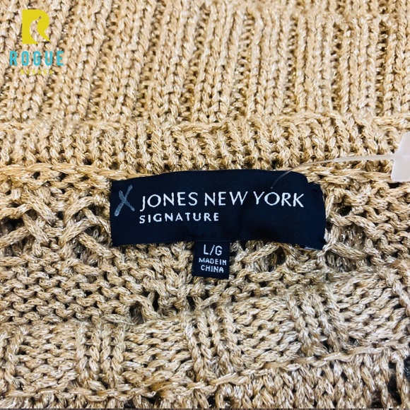 HP!👑Jones New York Gold Metallic Sweater👑 - Picture 7 of 8